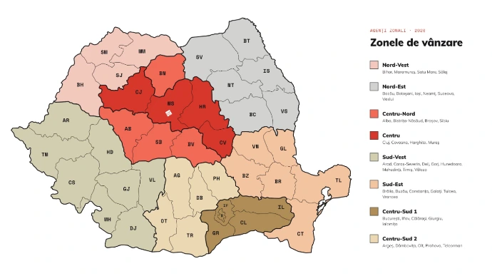 Harta zonelor de vânzare Nett Front